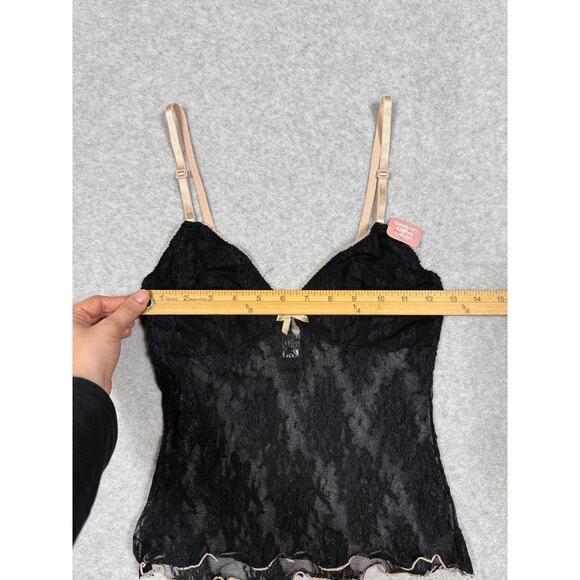 Jlo Womens Size M Black Sheer Lace Tank Top NWT - Picture 4 of 4